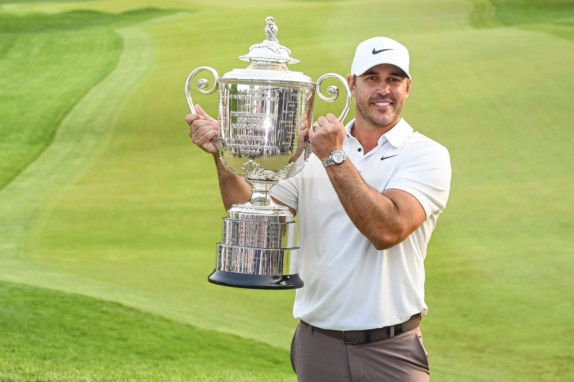 Brooks Koepka after his win at the PGA Championship 2023 - Source: Getty